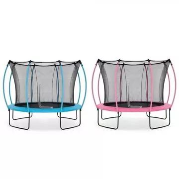 Plum: Tweekleurig Premium trampoline met veiligheidsnet en veerbescherming – blauw-roze, 305 cm - .afbeelding