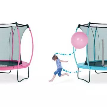 Plum: Tweekleurig Premium trampoline met veiligheidsnet en veerbescherming – blauw-roze, 305 cm - .afbeelding