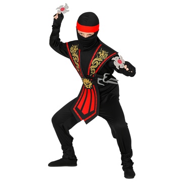 Disfraz Ninja Rojo con accesorios - talla 140 - .imagen