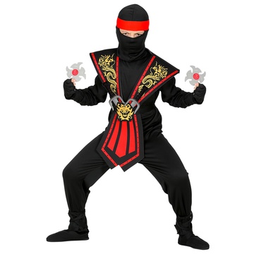 Disfraz Ninja Rojo con accesorios - talla 140 - .imagen