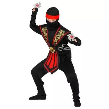 Červený ninja kostým s doplňky - velikost 158 - .obrázek