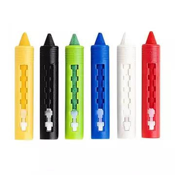 Set van 6 gekleurde make-up kwasten - .afbeelding