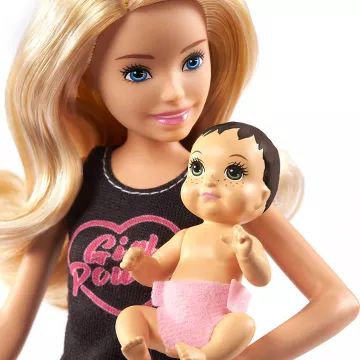 Barbie Skipper: Lutka babysitter z dojenčkom - Barbie blondinka - .slika