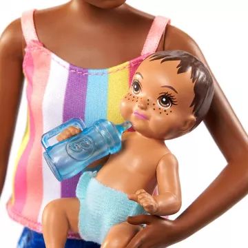 Barbie Skipper: Lutka varuška z dojenčkom - Barbie mulatka - .slika