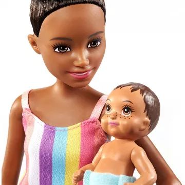 Barbie Skipper: Lutka varuška z dojenčkom - Barbie mulatka - .slika