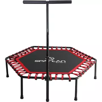 Spartan: Fitness trambulin kapaszkodóval, szögletes - 137 cm
