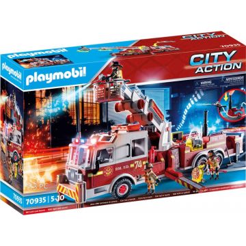 Playmobil: Amerikai típusú tűzoltó autó kosaras létrával 70935