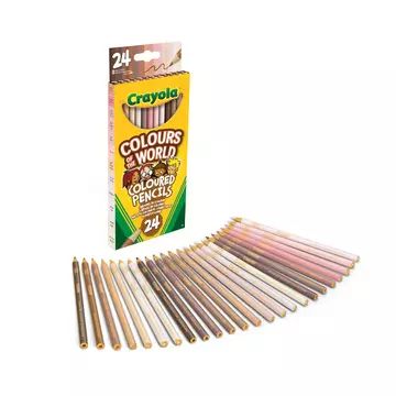 Crayola: Sokszínű Világ, bőrszín árnyalatú színes ceruza készlet - 24 db-os - . kép