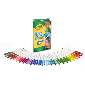 Crayola: Vékonyan és vastagon fogó lemosható filctoll készlet - 50 db - . kép