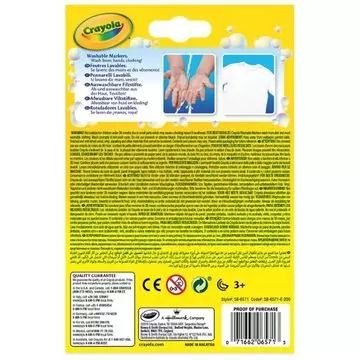 Crayola Washable Markers: Lemosható, vékonyhegyű filctoll készlet - 24 db-os - . kép