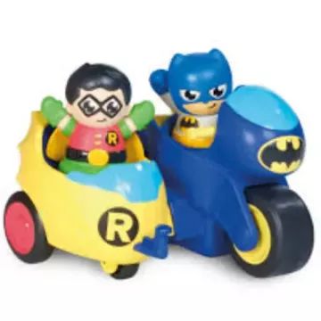 Tomy Toomies: 2 az 1-ben tologatható Batmotor Batman és Robin figurákkal - . kép