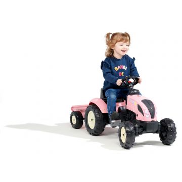 Falk: Country Star traktor haagisega - roosa - .pilt