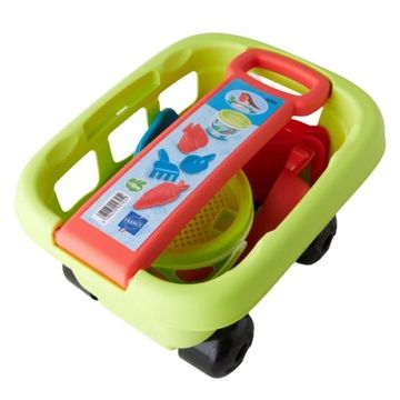 Ecoiffier: Cărucior de grădină cu găleată și accesorii. - .foto