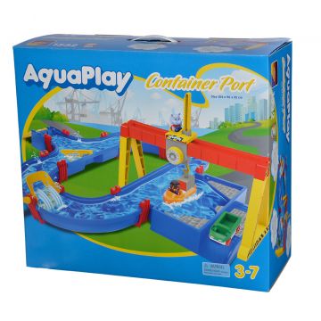 Aquaplay: Set de joacă Port pentru containere - 37 de piese - .foto