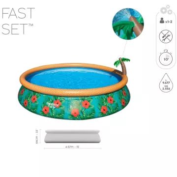 Bestway: Paradise Palms napihljiv bazenski set - 305 x 200 x 84 cm - .slika