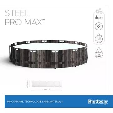Bestway: NAXOS kovinski okvir bazenski set - 427 x 107 cm - .slika