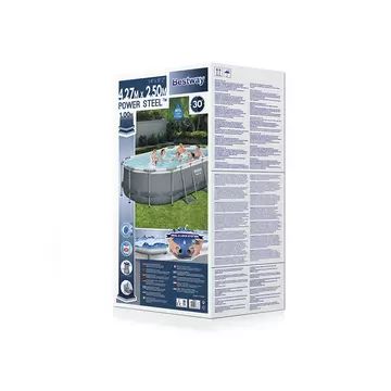 Bestway: Komplet ovalnega bazena Puerto Rico s kovinskim okvirjem, - 427 x 250 x 100 cm - .slika