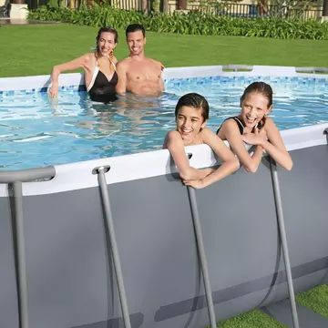 Bestway: Komplet ovalnega bazena Puerto Rico s kovinskim okvirjem, - 427 x 250 x 100 cm - .slika