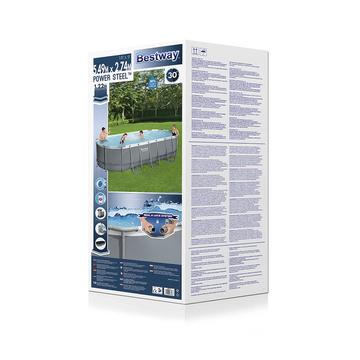 Bestway: KRK ovális fémvázas medence szett - 549 x 274 x 122 cm - . kép