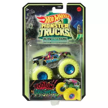 Hot Wheels Monster Trucks: Sötétben világító kisautó - Podium Crasher