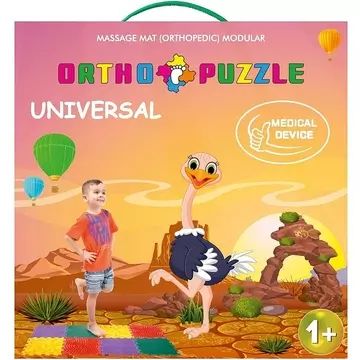 Ortho Puzzle: Set de covorașe de masaj ortopedic - 8 piese, arici - .foto