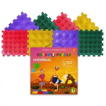 Ortho Puzzle: Ortodontiske massage-måtter - 8 dele, pindsvin - .billede