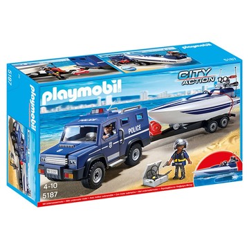 Playmobil: Rendőr terepjáró motorcsónakkal 5187