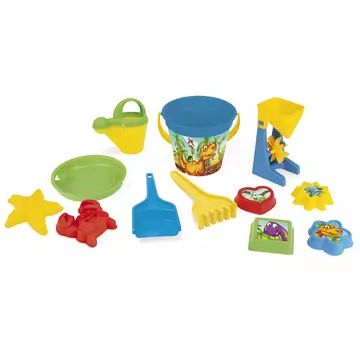 Wader: Kit de praia com balde e moldes, 12 peças - várias opções - .Imagem