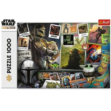 Trefl: Star Wars, Mandalorian i Mały Yoda puzzle - 1000 elementów - .zdjęcie 