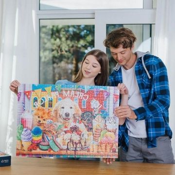 Trefl Prime: Kutyák és finomságok - 1000 darabos kombinálható puzzle - . kép