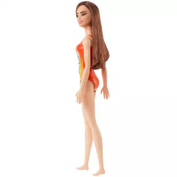 Barbie: Barbie rjavolaska v oranžnih kopalkah - .slika