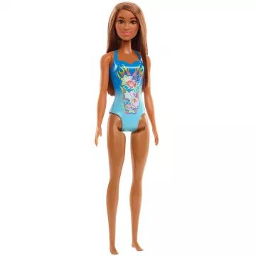 Barbie: Barbie rjavolaska, v modrih kopalkah - .slika