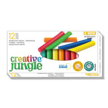 Creative Jungle: Színes gyurma - 12 db-os szett