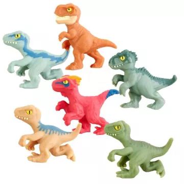 Goo Jit Zu: Jurassic World - Комплект от 6 мини фигурки за игра, които могат да се разтягат