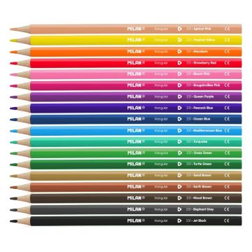 Milan: Háromszögletű színes ceruza -18 db-os - . kép