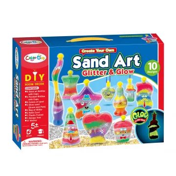 Decorator pentru nisip fosforescent în sticlă – set de 10 buc.