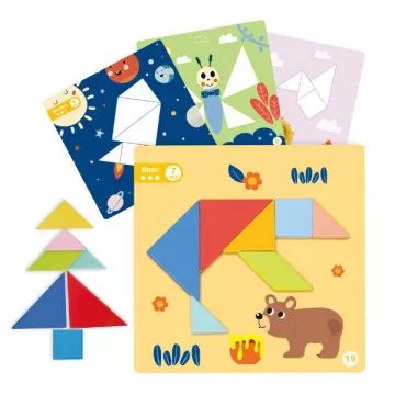 Tooky Toy: Magnetyczne układanki tangramowe - .zdjęcie 