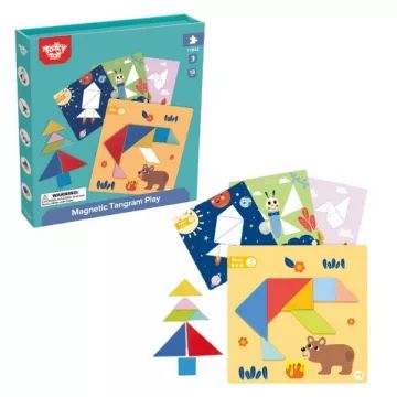 Tooky Toy: Magnetisk tangram billedpuslespil - .billede