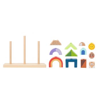 Tooky Toy: Montessori lesena sestavljanka - Izlet podnevi in ponoči - .slika