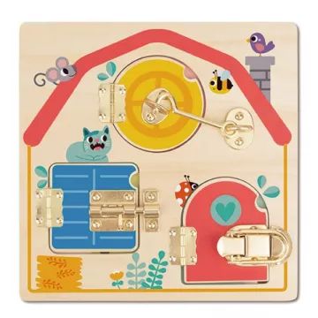 Tooky Toy: Tablica manipulacyjna z zamkami - .zdjęcie 
