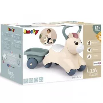 Little Smoby: Pony-Babyfahrzeug mit Anhänger & Spielzeugfach unter dem Sitz – beige-grün - . bild aus