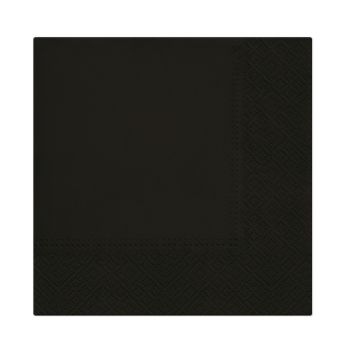 Fekete szalvéta, 33 x 33 cm - 20 db - . kép
