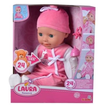 Laura gügyögős baba, 24 különböző hanggal - 38 cm - . kép