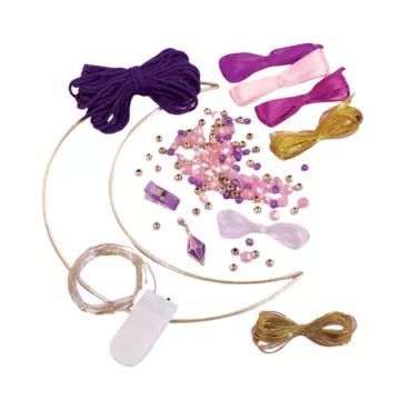 Réalise-le : Kit DIY pour créer un attrape-rêves en forme de lune avec lumières - .image