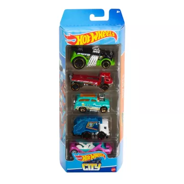 Hot Wheels: 5 db-os kisautó készlet - City