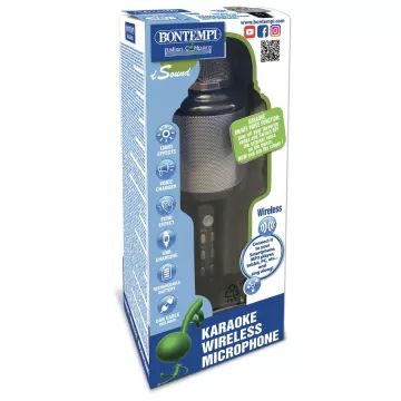 Bontempi: Bezdrátový karaoke mikrofon - černý - .obrázek
