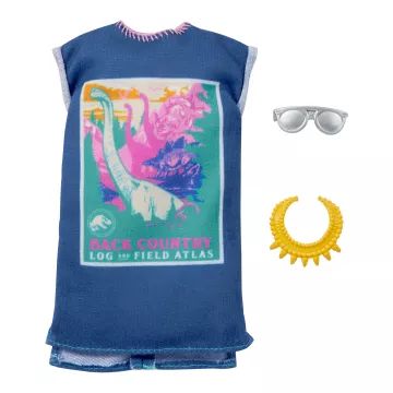 Barbie: komplet oblačil Jurassic World - modra obleka - .slika