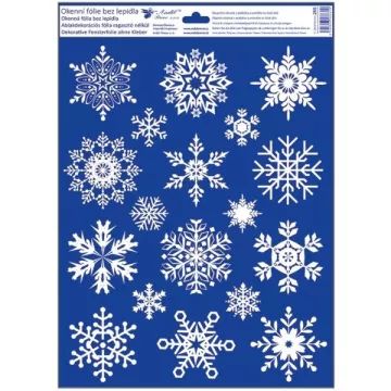 Ramensticker met sneeuwvlokpatroon, 30 x 42 cm - diverse opties - .afbeelding
