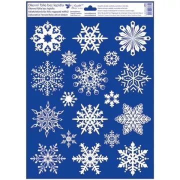 Ramensticker met sneeuwvlokpatroon, 30 x 42 cm - diverse opties - .afbeelding