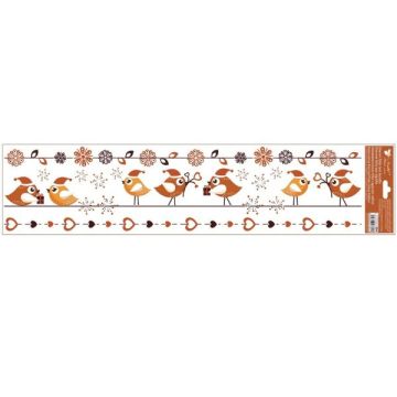 Adhesivo navideño para ventana de pajaritos, 64 x 15 cm - varios diseños - .imagen